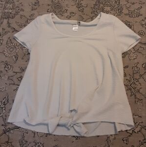 Everleigh Front Tie Cream Short Sleeve Top